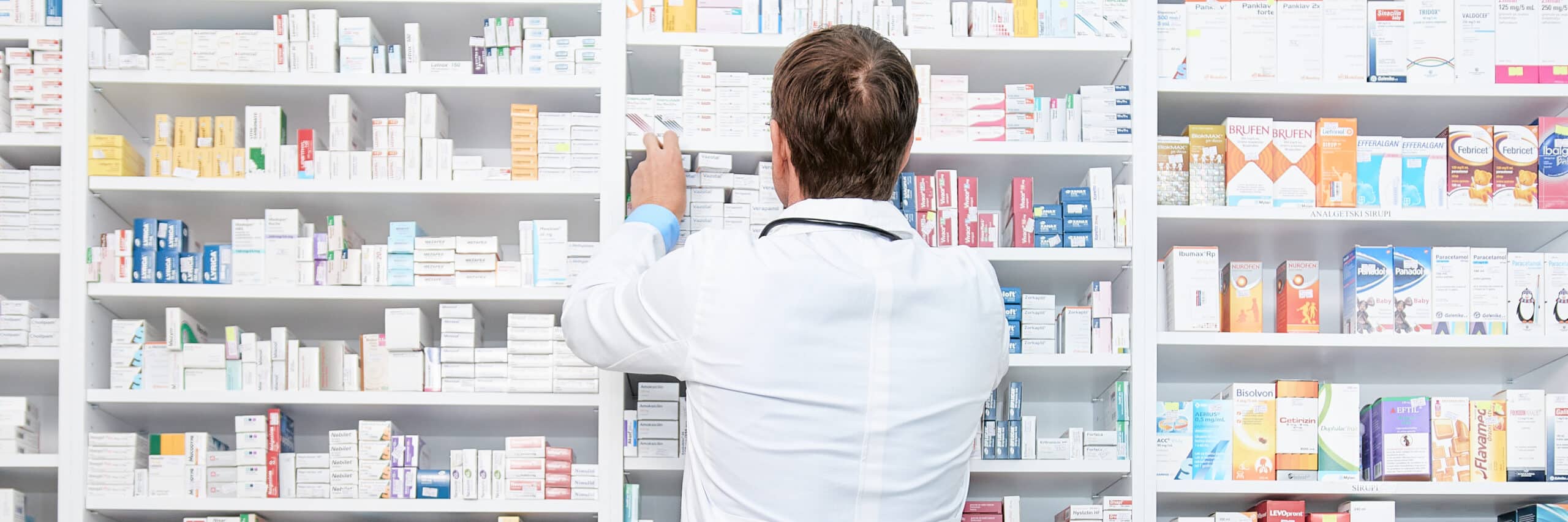 Pharmacist working in a drugstore